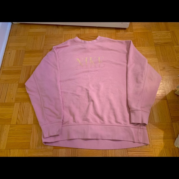 pink nike crewneck with gold logo - Picture 2 of 2